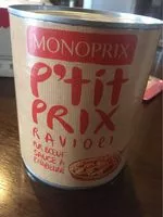 Mängden socker i Ravioli pur boeuf @ la sauce italienne