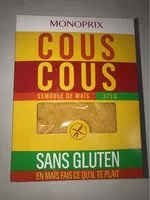 Mängden socker i Couscous semoule de maïs