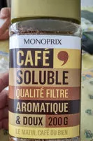 Mängden socker i Café soluble qualité filtre