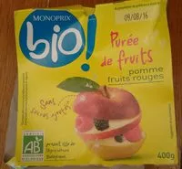 Mängden socker i Compote en purée de fruits pomme et fruits rouges