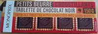 Mängden socker i Petits beurre croustillants tablette de chocolat noir
