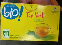 Mängden socker i Thé vert nature issue de l'agriculture biologique