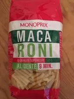 Mängden socker i Macaroni de qualité supérieure