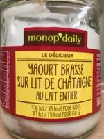 Mängden socker i Yaourt Brassé Sur Lit De Châtaigne