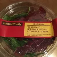 Mängden socker i Conchiglie, Bresaola, Petits Legumes et creme