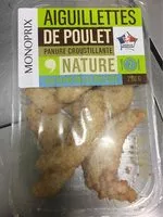 Mängden socker i Aiguillettes Poulets