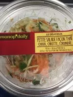 Mängden socker i Salade chou carotte coriandre assaisonnée sauce aigre douce