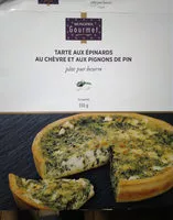 Mängden socker i Tarte aux épinards, au chèvre et aux pignons de pin, pâte pur beurre, surgelée