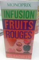 Mängden socker i Infusion fruits rouges