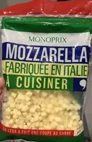 Mängden socker i Mozzarella à cuisiner