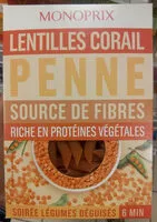Mängden socker i Penne de lentilles corail