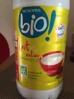 Mängden socker i Lait entier stérilisé UHT bio