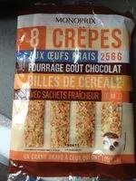 Mängden socker i 8 Crêpes Fourrage Chocolat Billes de Céréale