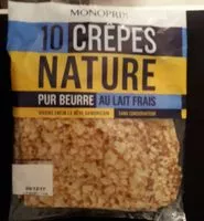 Mängden socker i Crêpes nature pur beurre au lait frais