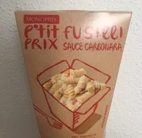 Mängden socker i Fusilli sauce Carbonara