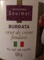 Mängden socker i Burrata
