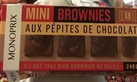 Mängden socker i Mini brownies aux pépites de chocolat