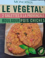 Mängden socker i Galette provençal boulgour pois chiches