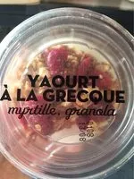 Mängden socker i Yaourt a la grecque myrtille et granola