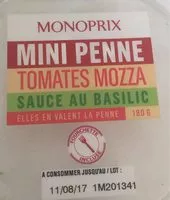 Mängden socker i Mini penne tomates mozza