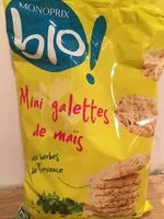 Mängden socker i Mini galettes de maïs aux herbes de provence