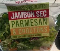 Mängden socker i Salade jambon sec parmesan croûtons