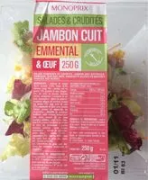 Mängden socker i Salade jambon cuit emmental