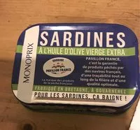 Mängden socker i Sardines à l'huile d'olive vierge extra