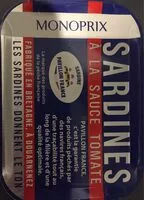 Mängden socker i Sardines à la sauce tomate