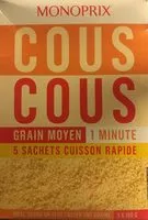 Mängden socker i Couscous Grain Moyen