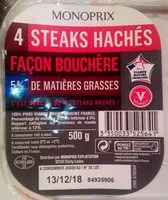 Mängden socker i Steacks hachés