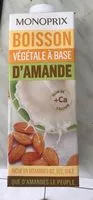 Mängden socker i Boisson végétale à base d'amande