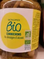 Mängden socker i Cornichons bio au vinaigre  d'alcool