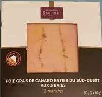 Mängden socker i Foie gras de canard entier aux 3 baies