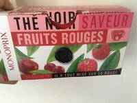 Mängden socker i Thé noir saveur fruits rouges