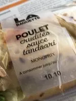 Mängden socker i LA BAGUETTE POULET crudités sauce tandoori