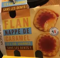 Mängden socker i Flan nappé de caramel
