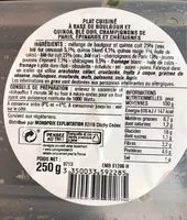 Mängden socker i Plat boulgour, quinoa, champignons