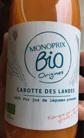 Mängden socker i Jus de carotte des landes
