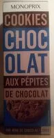 Mängden socker i Cookies chocolat aux pépites de chocolat