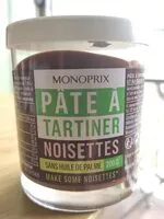 Mängden socker i Pâte à tartiner noisettes