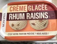 Mängden socker i Crème glacée Rhum Raisins