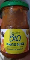 Mängden socker i Sauce Tomates Olives Bio Sans sucres ajoutés