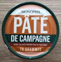Mängden socker i Pâté de campagne