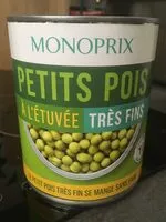 Mängden socker i Petits pois à l'etuvée très fins