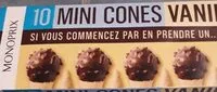 Mängden socker i 10 mini cônes vanille