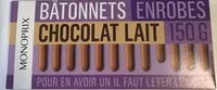 Mängden socker i Batonnets enrobés Chocolat Lait