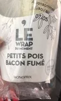 Mängden socker i Wrap petits pois bacon fumé