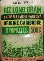 Mängden socker i Riz long grain- origine Cambodge