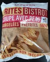 Mängden socker i Frites Bistrot au four avec peau